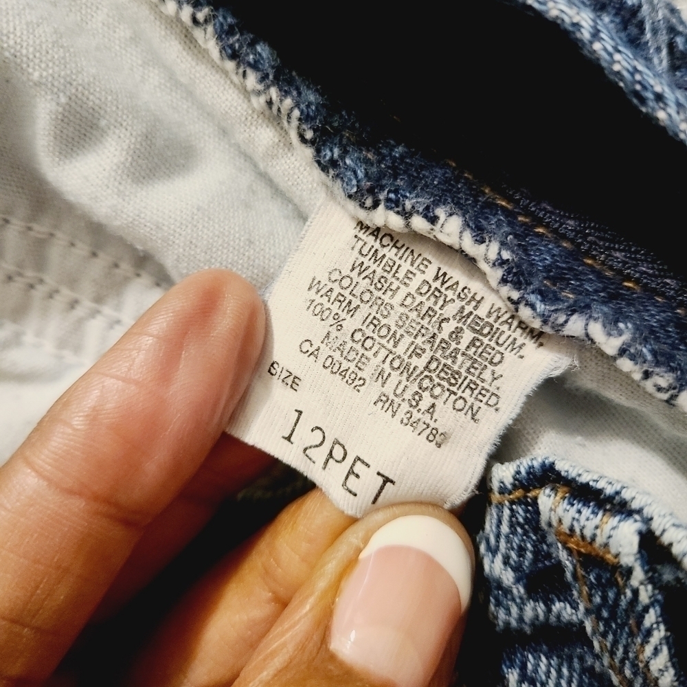 Lee Riders | Women's Vintage Acid Washed Denim Pencil Skirt (Size 12 Petite) - Picture 2 of 12